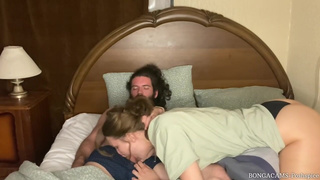 Sleepover with stepmom ended with slobbering throatpie (with subs