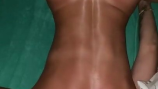 After a beach session my big tanned bubble butt and my feet got fucked. Footjob