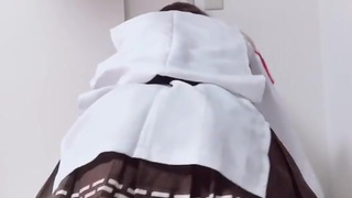 Kancolle Kongou cosplay crossdresser fucking with toy