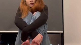 Findom bratty redhead teen feet soles tease