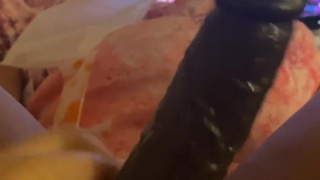 Femdom dirty talk with strap on