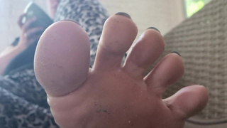 A very close-up from my toes. If you open your mouth I can put them right in.????