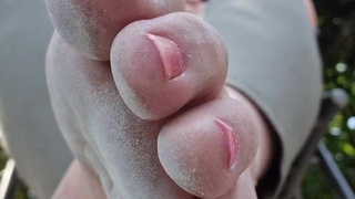 Close-up Delicious dirty toes and feet. What do you wish more?????????
