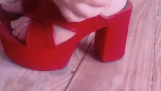 Spanish Small Penis Humiliation for disobedient submissive with foot worship in heels and barefoot