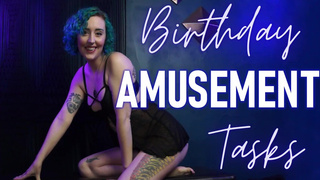 Birthday Amusement Tasks - Sub Instructions & Slave Tasks Femdom POV by Miss Faith Rae- Preview