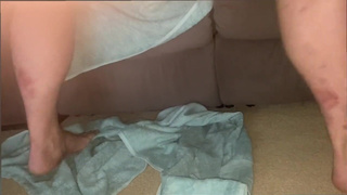 Hotwife sucks and fuck friend hubby films creampie