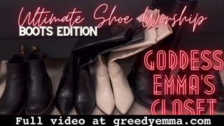 Ultimate Shoe Worship Boots Edition - Foot Fetish Dirty Shoes Goddess Worship Humiliation