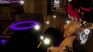 Mistress plays with pets Futa cock until they cum