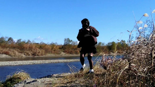 【Accident】Masturbation in the open air in the cold and strong wind was too reckless.