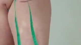 Muscle milf nude muscle flexing and measuring