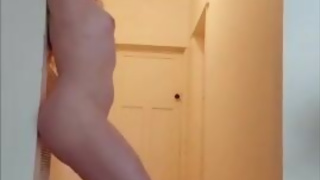 Nude thick blonde is home alone