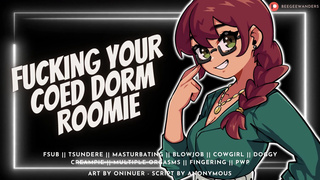 Fuck Your Horny Roomie So She Can Focus on Her Exam [Bratty Slut] | Audio Roleplay