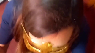 My Argentinian stepsister comes home to cook, after eating I pour all the milk on her! Big ass