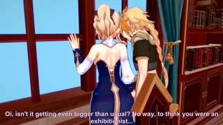 Genshin Impact Hentai 3D / Jean got lot of creampies / Jean love experiment