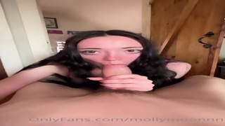 Mollymoonnn - Riding Cock In Pink Fishnet