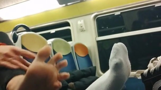 French girl in the subway