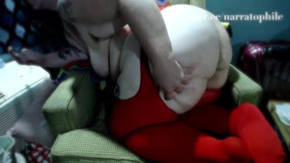 Red Stockings: Worship My Huge Ass and Thick, Jiggly Thighs