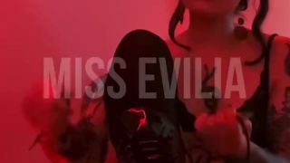 Tying and rubbing my pleaser boots (PVC ASMR)