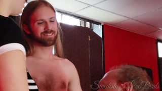 cuckold servant worships new Master's feet