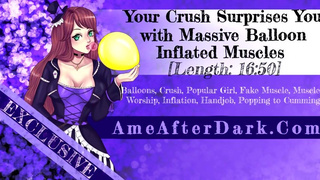 [Preview] Your Crush Surprises You with Massive Balloon Inflated Muscles!