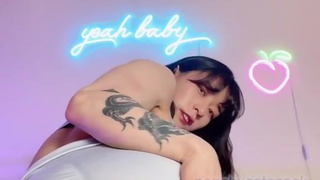 Cute fit gym girl shows you her cameltoe in leggings, six-pack abs, tiny tits, and pussy