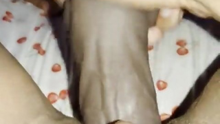 Only fans prettymuscle12 ebony fbb dildo big clit