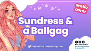 Audio Roleplay ASMR Your girlfriend begs for your cum in a sundress and a ballgag [Submissive GF]