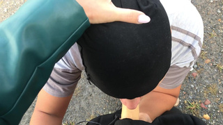 Slave blowjob misstress in black stockings femdome