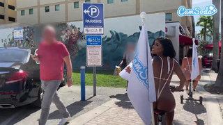 Big Ass Latinas Ride Electric Trikes At Public Beach Big Booty