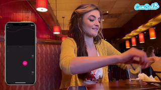 Cumming In Public With My Interactive Toy Gave Me A Huge Wet Orgasm At Lunch