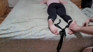 bondage tied down teen tickle torture
