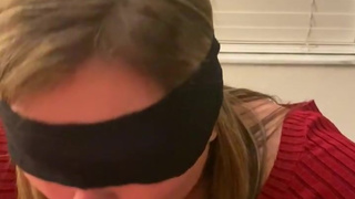 I blindfolded my MILF wife and surprised her with my best friend’s cock. He busted so quick!!