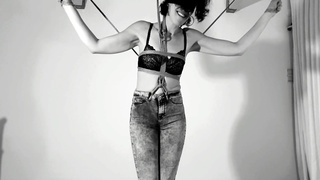 Kinktober day 17 - WET PANTS KINK: Tied up Holding her pee inside until she CAN'T ANYMORE