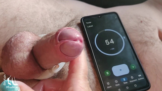 One finger, one minutes for cuck to cum!