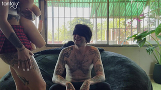 I put my cock in his mouth and he realizes - SEX GAME!