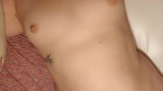 Chubby white girl tied to bed!