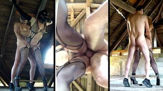 Wood cottage deep ass drilling