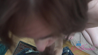 Super sexy Valentina Jade amateur with pretty blue eyes sucks cock and orgasms on cock POV