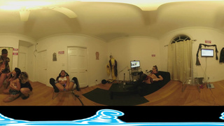 teen lesbians in college using fuckbot and cock at halloween party to cum