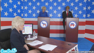 donald trump and hillary clinton fucking bernie sanders and megan parody