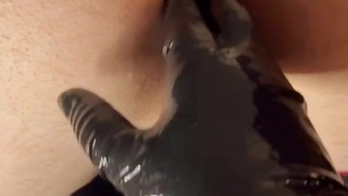 Wife Edges Husband with her fist, finally letting him explode.