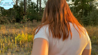 She made me blowjob after risky exposing near railway