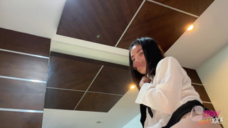 Tiny babe fucked in office suit (Full & Uncen in Fansly @BbwThaixxx)