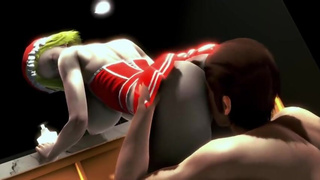 Dragon ball Z: C18 have a merry Christmas at job