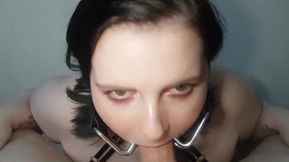 Mask Hood Spider Gag Blowjob Cum In Mouth