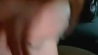 Naughty Red head sucks on bbc