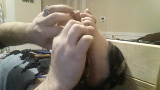 Wife Toe Tied In The Stocks And Tickled