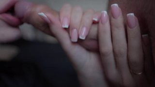 Delicious Tongue Licking Foreskin Blowjob With Cum Close Up