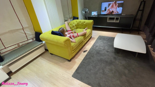 Cuckold Husband catch his wife masturbate on BBC