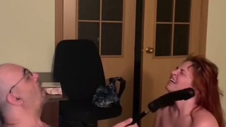 Blowjob dildo deepthroat and cuntbusting